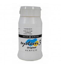 Daler Rowney System3 500 ml Akrilik Boya 009 Titanium White